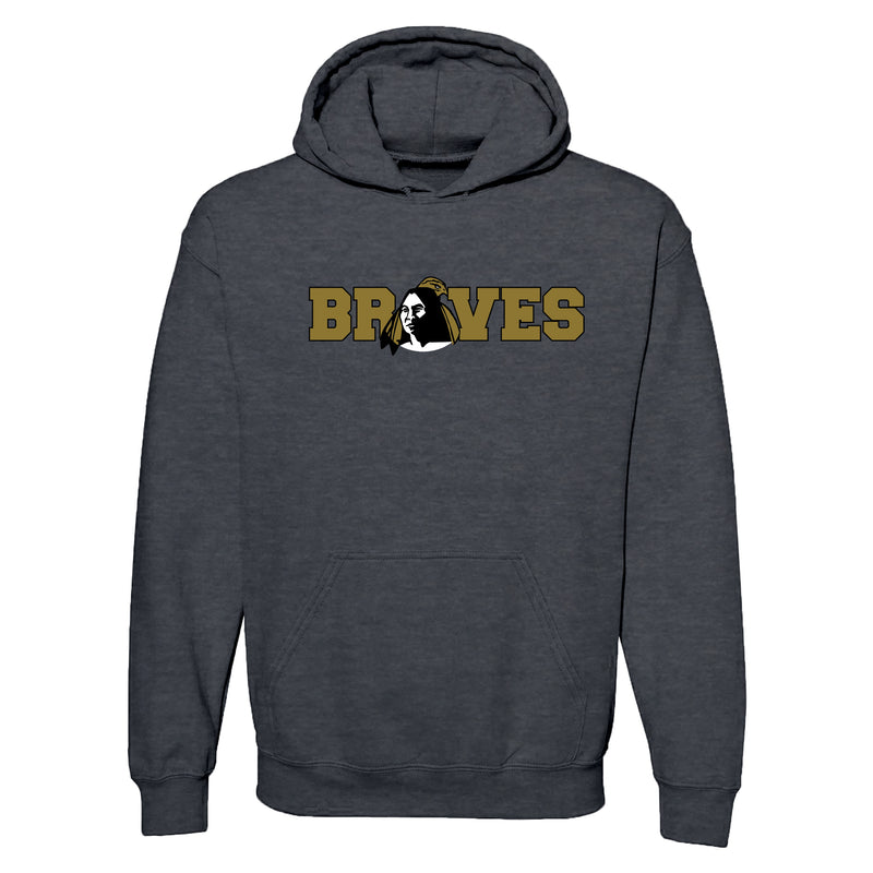 UNC Pembroke Braves Wordmark Hoodie - Dark Heather