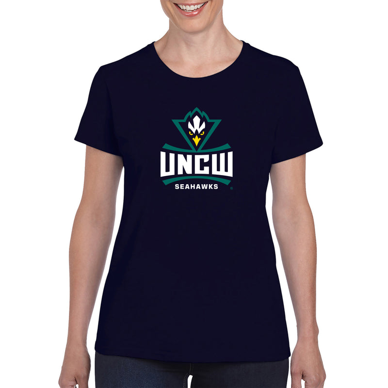 UNC Wilmington Seahawks Primary Logo Womens T Shirt - Navy