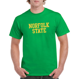 Norfolk State University Spartans Basic Block Short Sleeve T Shirt - Irish Green