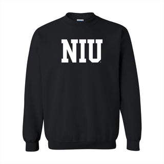 Northern Illinois Basic Block Crewneck - Black