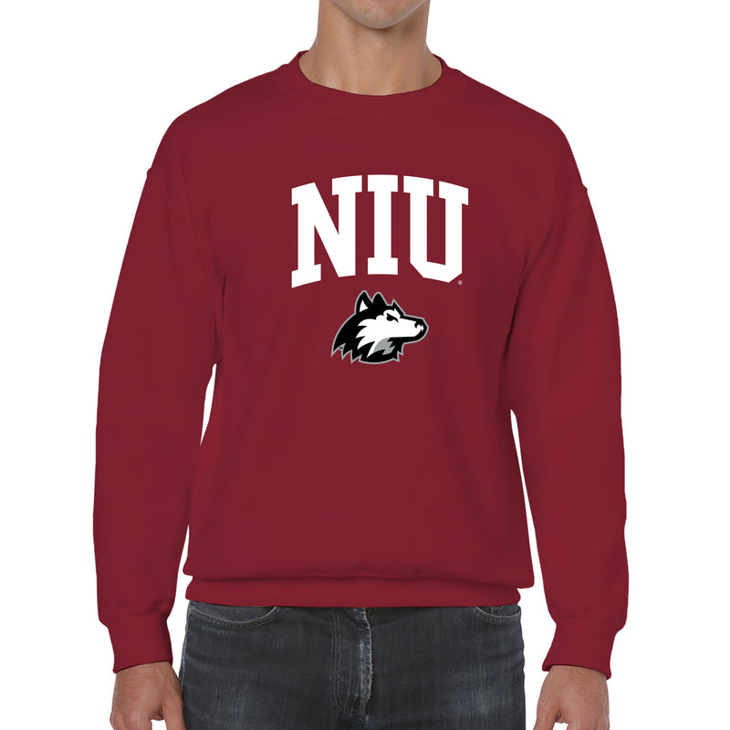 Northern Illinois Arch Logo Crewneck - Cardinal