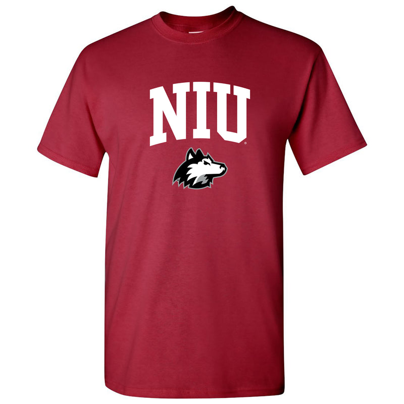 Northern Illinois University Huskies Arch Logo Short Sleeve T Shirt - Cardinal