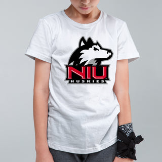 Northern Illinois Primary Logo Youth T-Shirt - White