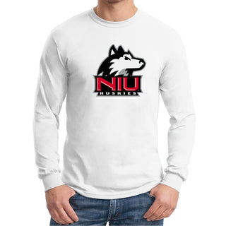 Northern Illinois Primary Logo Long Sleeve - White