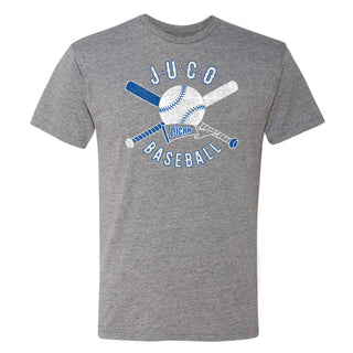 NJCAA JUCO Baseball Emblem - Junior College Athletics Triblend T Shirt - Premium Heather