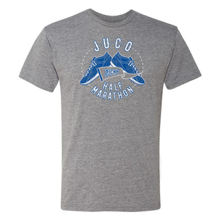 NJCAA JUCO Half Marathon Emblem - Junior College Athletics Triblend T Shirt - Premium Heather