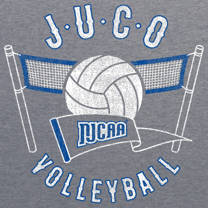 NJCAA JUCO Volleyball Emblem - Junior College Athletics Triblend T Shirt - Premium Heather