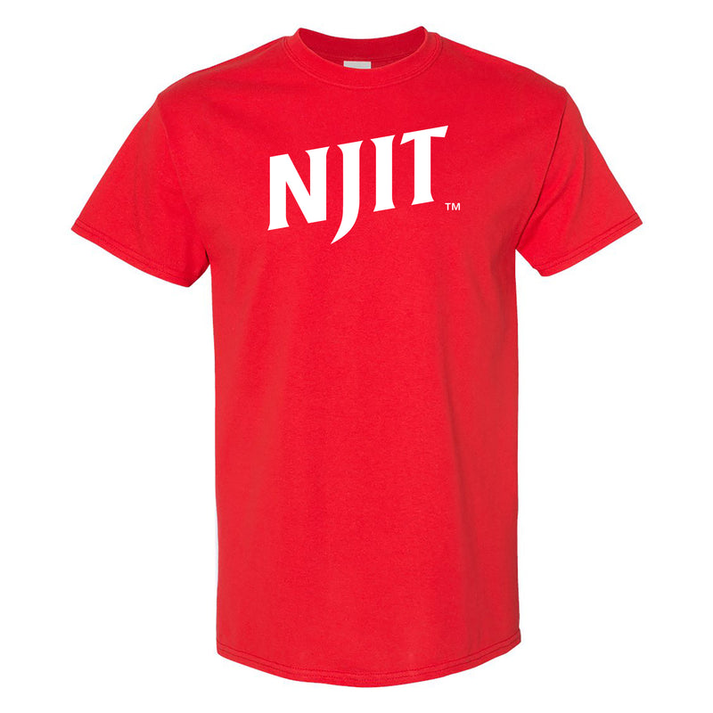 New Jersey Institute of Technology Basic Block Short Sleeve T Shirt - Red