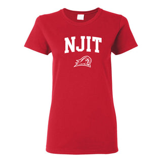 New Jersey Institute of Technology Arch Logo Short Sleeve Women's T-Shirt - Red