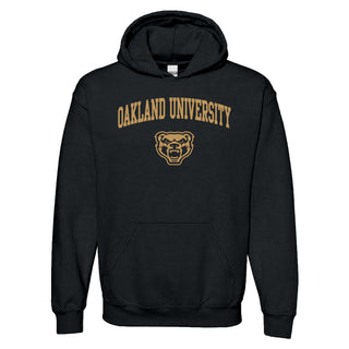 Oakland University Golden Grizzlies Arch Logo Hooded Sweatshirt - Black