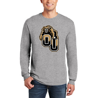 Oakland University Golden Grizzlies Primary Logo Long Sleeve T Shirt - Sport Grey