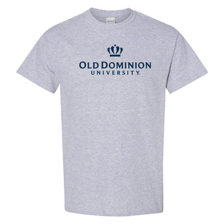 Old Dominion University Monarchs Institutional Logo Short Sleeve T Shirt - Sport Grey