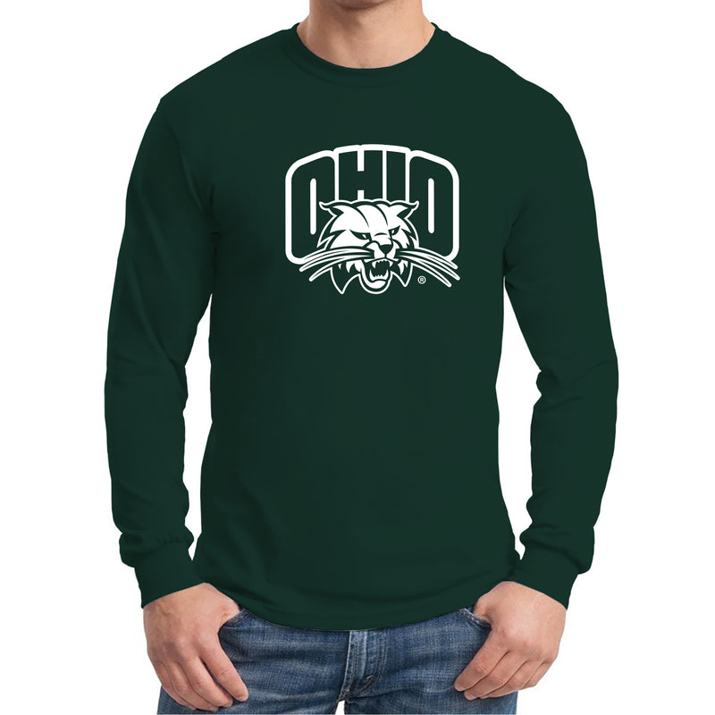 Ohio University Bobcats Arch Logo Long Sleeve T Shirt - Forest