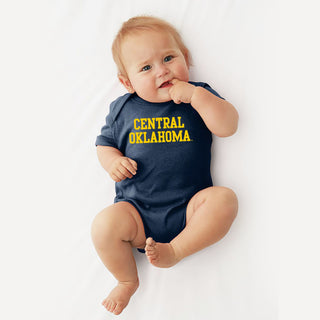 Central Oklahoma University Bronchos Basic Block Infant Creeper - Navy