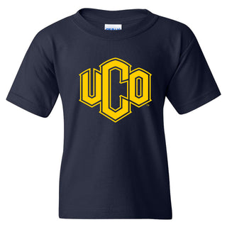 Central Oklahoma University Bronchos Primary Logo Youth Short Sleeve T Shirt - Navy