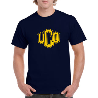 Central Oklahoma University Bronchos Primary Logo Short Sleeve T Shirt - Navy