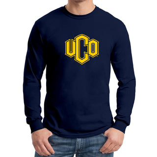 Central Oklahoma University Bronchos Primary Logo Long Sleeve T-Shirt - Navy