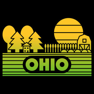 Ohio Groovy Sunset T-Shirt - Black