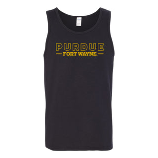 Purdue University Fort Wayne Mastodons Basic Block Tank Top - Black