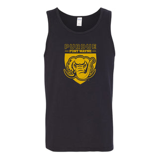 Purdue University Fort Wayne Mastodons Primary Logo Tank Top - Black