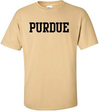 Purdue Boilermakers Basic Block T Shirt - Vegas Gold