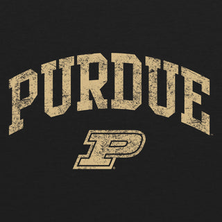 Purdue Boilermakers Distressed Arch Logo Triblend Shirt - Vintage Black