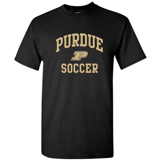 Purdue University Boilermakers Arch Logo Soccer Short Sleeve T Shirt - Black