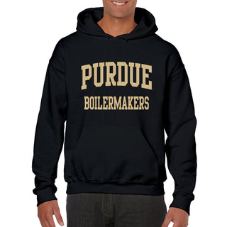 Purdue University Boilermakers Front Back Print Hoodie - Black