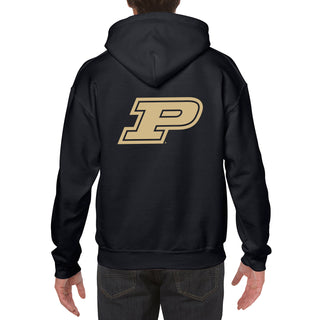 Purdue University Boilermakers Front Back Print Hoodie - Black