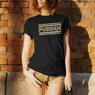 Purdue University Boilermakers Retro Underline T-Shirt - Black