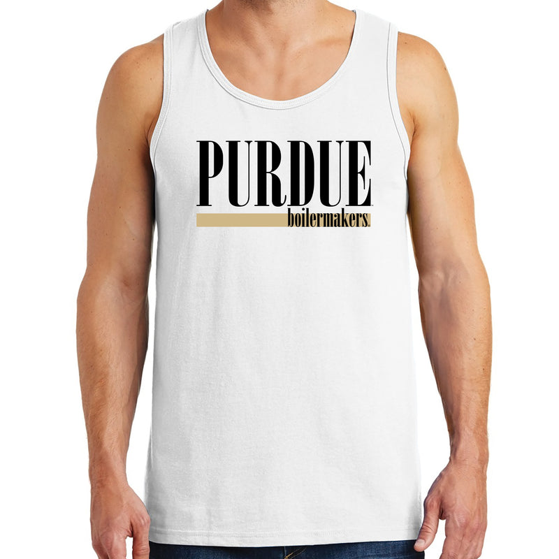 Purdue University Boilermakers Boldline Basic Cotton Tank Top - White