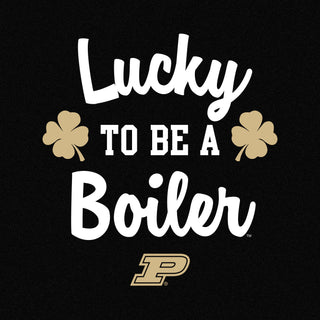 Purdue Boilermakers Lucky to be a Boiler Triblend T Shirt - Solid Black