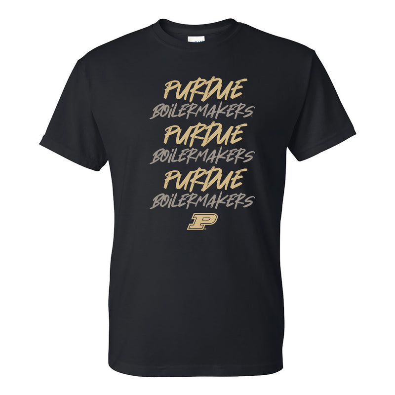 Purdue Marker Repeat T-Shirt - Black