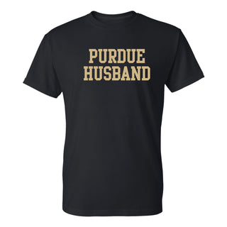 Purdue Boilermakers Basic Block Husband T Shirt - Black