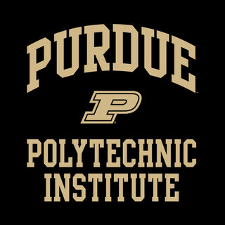 Purdue Arch Logo Polytechnic Institute T Shirt - Black