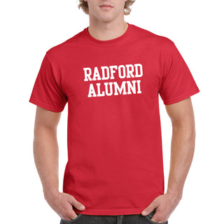 Radford University Highlanders Alumni Basic Block Cotton Short Sleeve T Shirt - Red