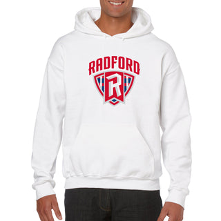 Radford University Highlanders Arch Logo Heavy Blend Hoodie - White