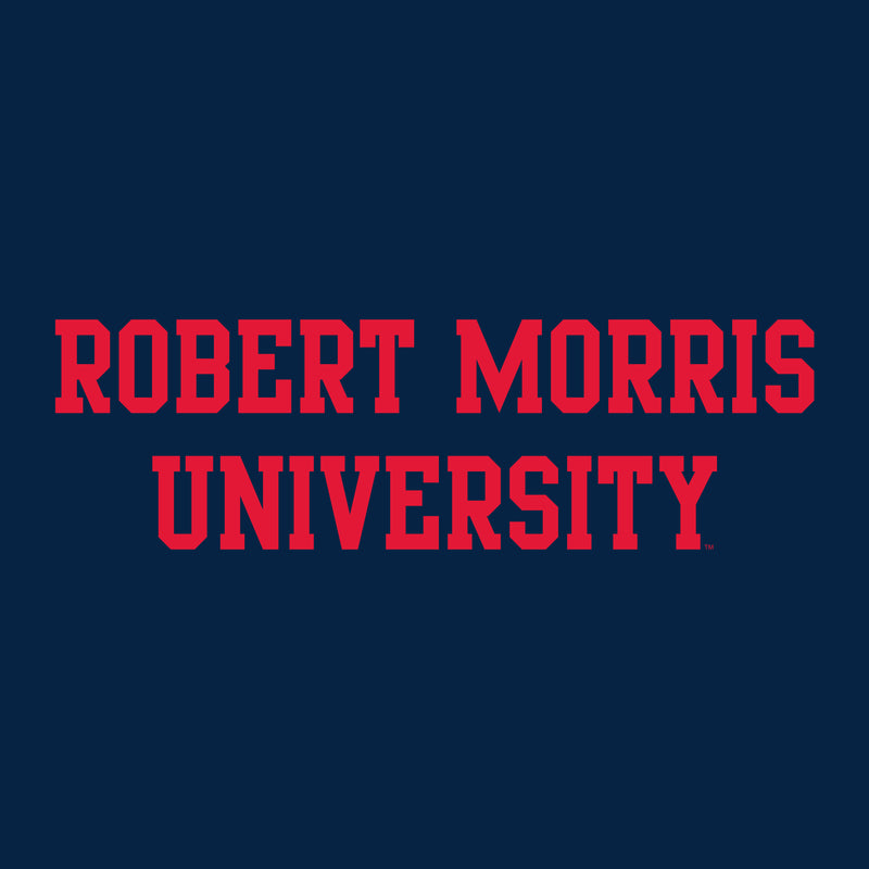 Robert Morris University Colonials Basic Block Short Sleeve T Shirt - Navy