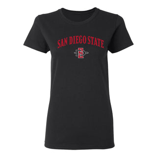 San Diego State Aztecs Arch Logo Womens T Shirt - Black