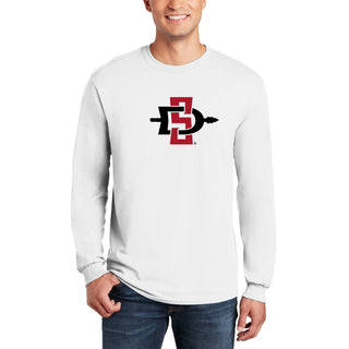 San Diego State Aztecs Primary Logo Long Sleeve T Shirt - White