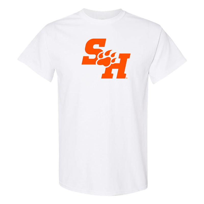 Sam Houston State University Bearkats Primary Logo Short Sleeve T Shirt - White