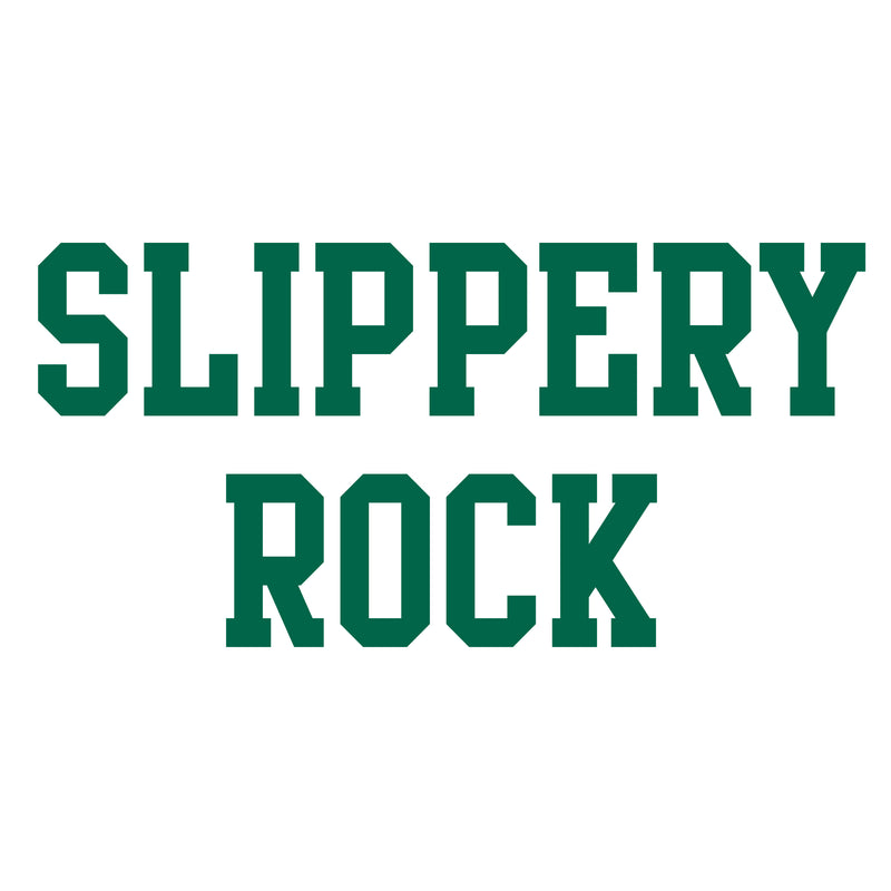 Slippery Rock University The Rock Basic Block Short Sleeve Womens T Shirt - White