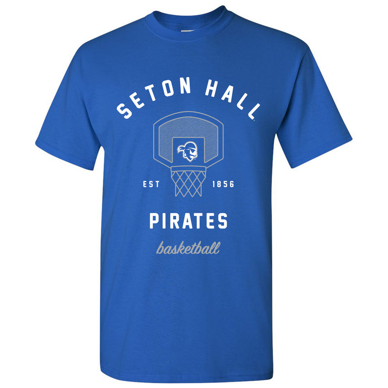 Seton Hall University Pirates Basketball Net Short Sleeve T-Shirt - Royal