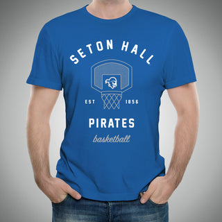 Seton Hall University Pirates Basketball Net Short Sleeve T-Shirt - Royal