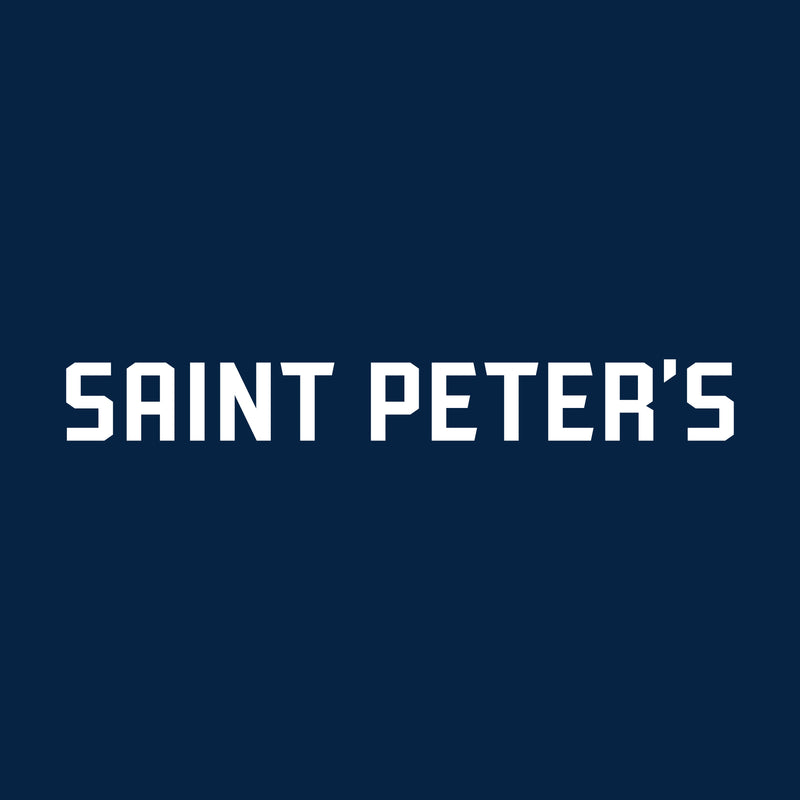 Saint Peter's University Peacocks Basic Block Short Sleeve T Shirt - Navy