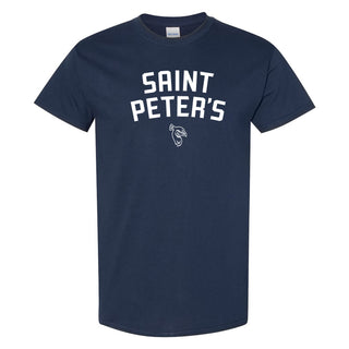 St Peter's University Peacocks Arch Logo Short Sleeve T-Shirt - Navy