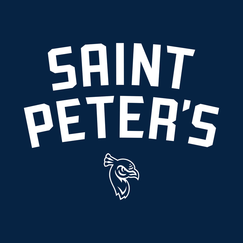 St Peter's University Peacocks Arch Logo Short Sleeve T-Shirt - Navy