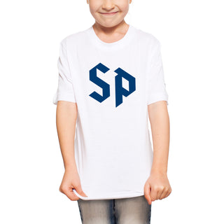 Saint Peter's University Peacocks Primary Logo Youth T-Shirt - White