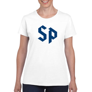 St Peter's University Peacocks Primary Logo Womens T-Shirt - White