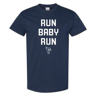 St Peter's University Peacocks Run Baby Run T-Shirt - Navy